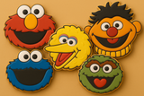 Sesame Street Cookie Cutter Set (Elmo, Cookie Monster, Oscar, Big Bird, Ernie)