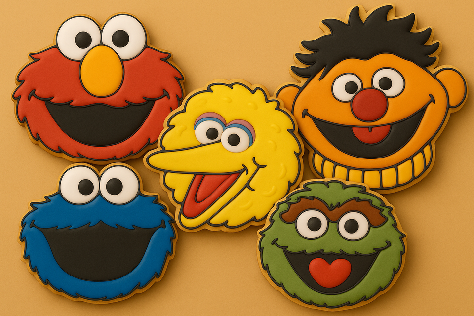 Sesame Street Cookie Cutter Set (Elmo, Cookie Monster, Oscar, Big Bird, Ernie)