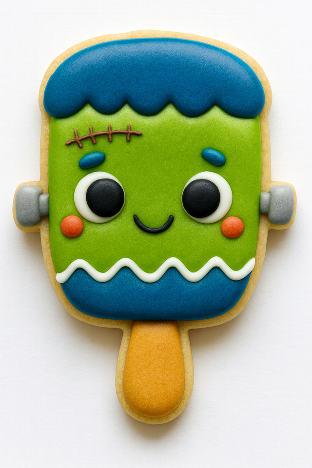 Halloween Popsicle Cookies – Frankenstein, Witch, Vampire & Mummy